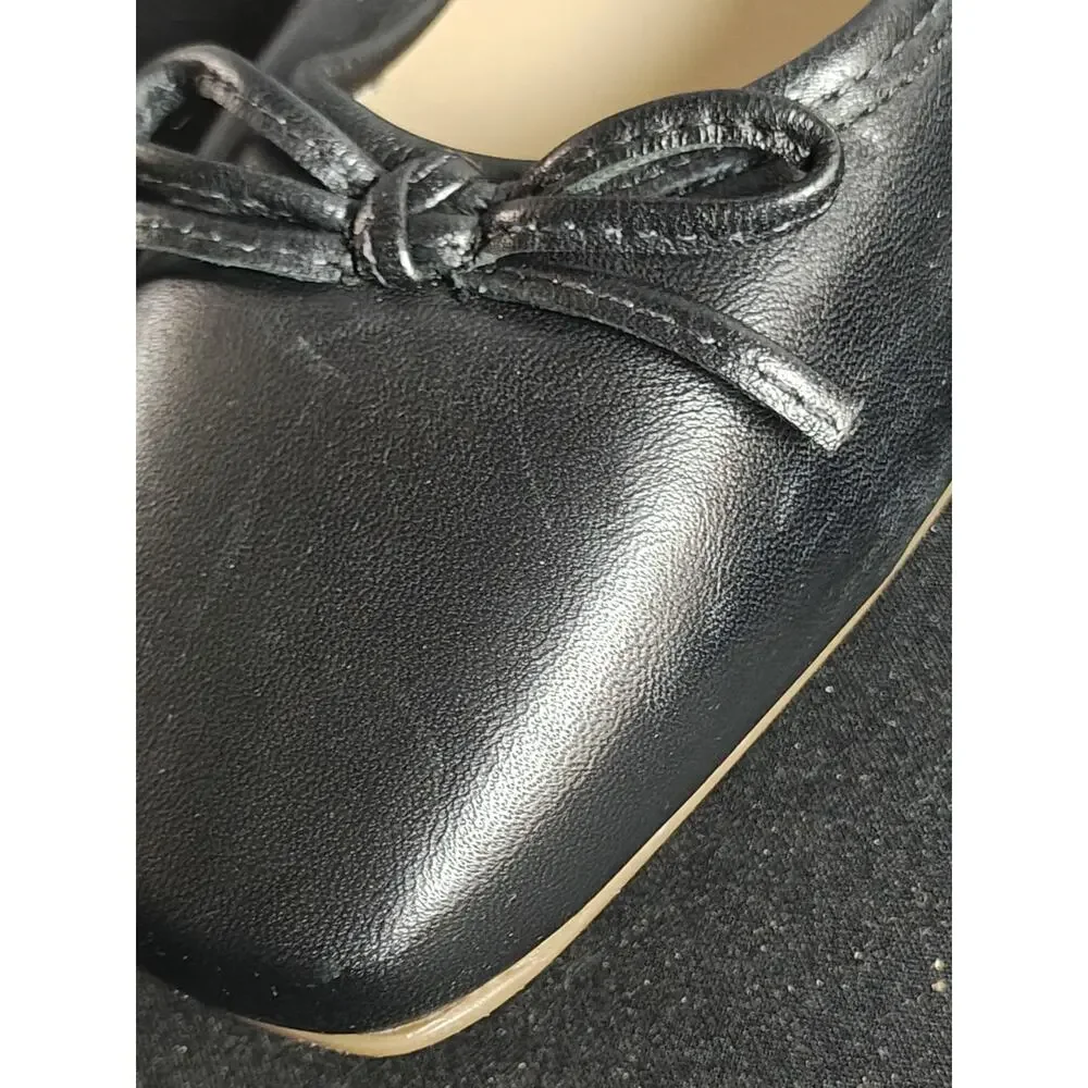 BERNARDO Women's Size 6 Gwynn Leather Bow Ballerina Flats New $198